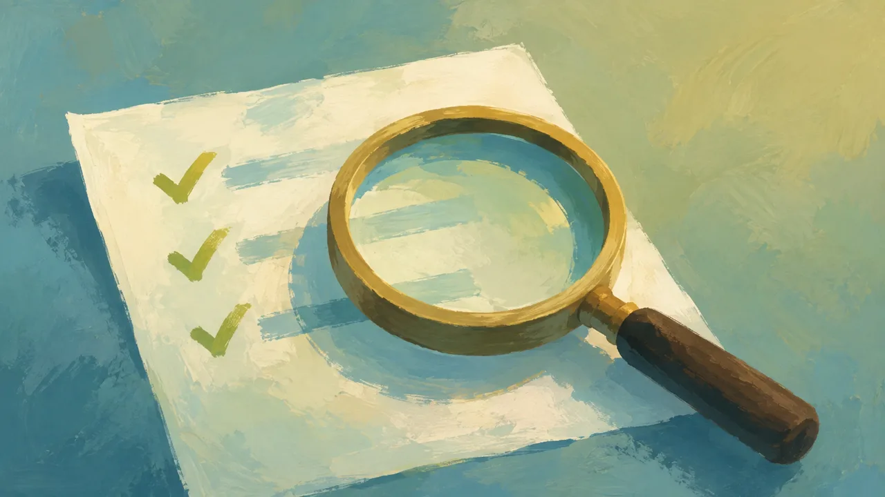 Painterly editorial illustration for “How to read a SaaS review (including ours)”.